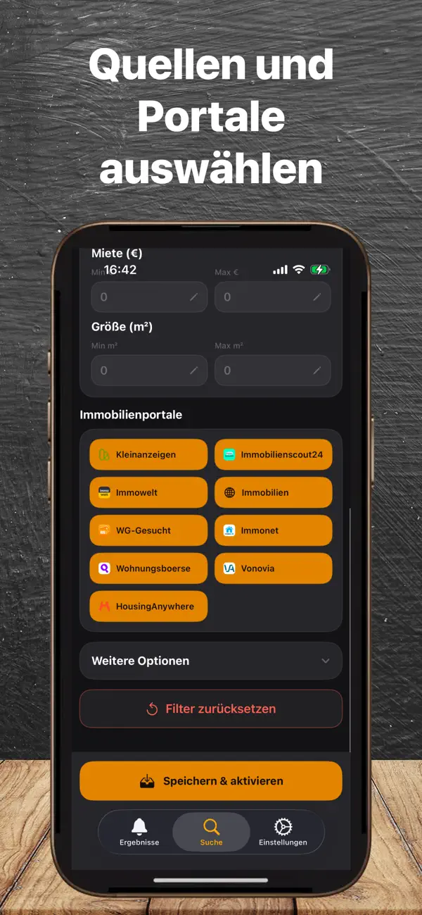 BFirst Bremen App Screenshot: Inseratsdetails fuer Bremer Mietwohnungen auf iOS
