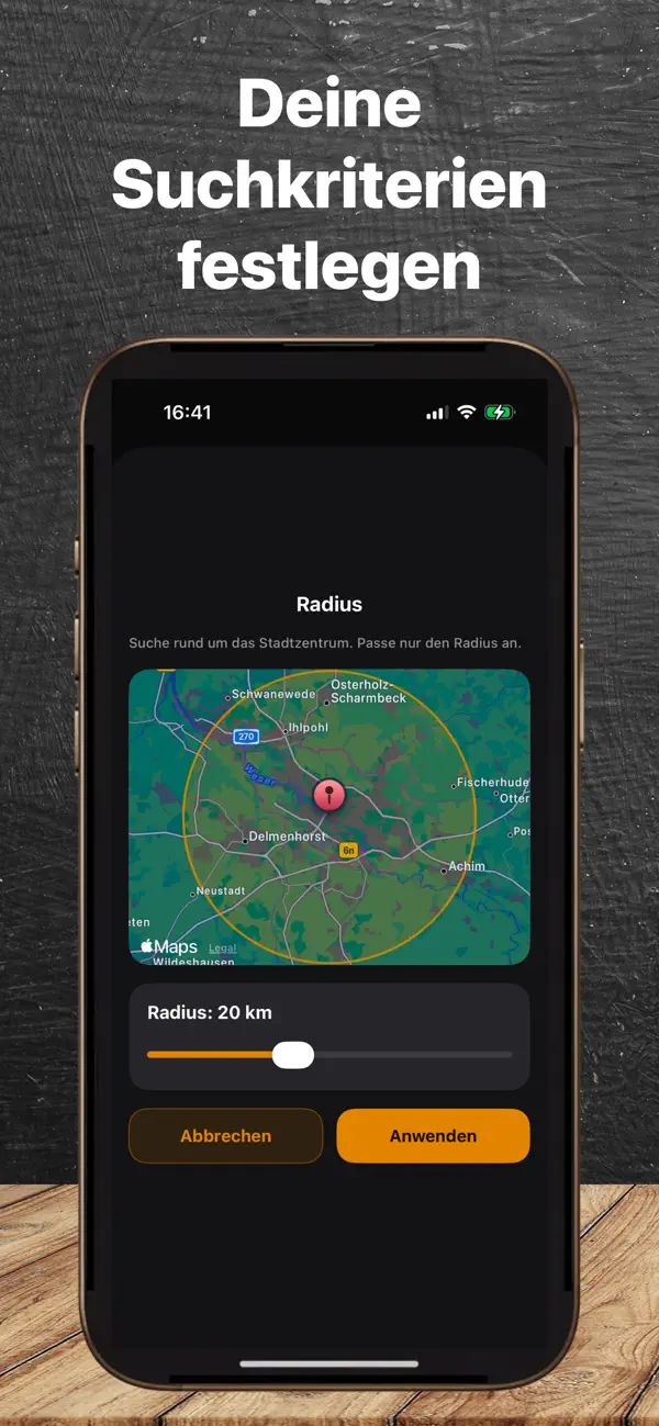 BFirst Bremen App Screenshot: Suchprofil und Uebersicht fuer Wohnungen in Bremen auf iOS