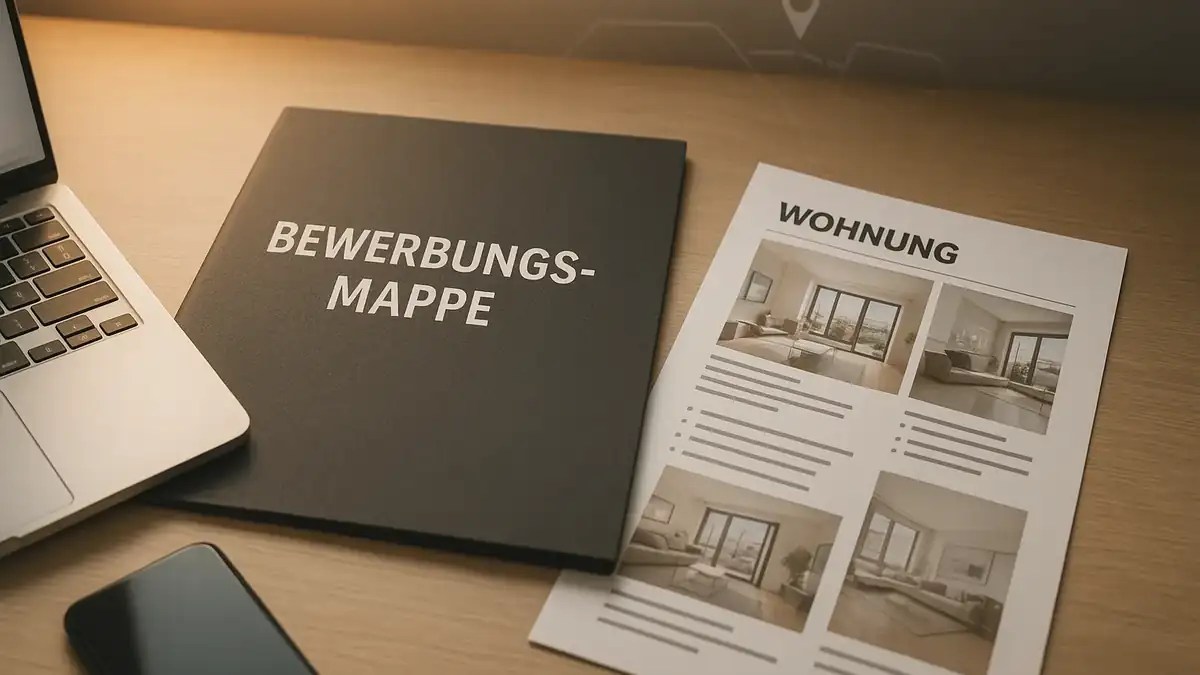 Illustration: Die perfekte Wohnungsbewerbung in 15 Minuten: Unterlagen‑Setup für Berlin – Bewerbungsmappe (PDF), Dokumente, Checkliste