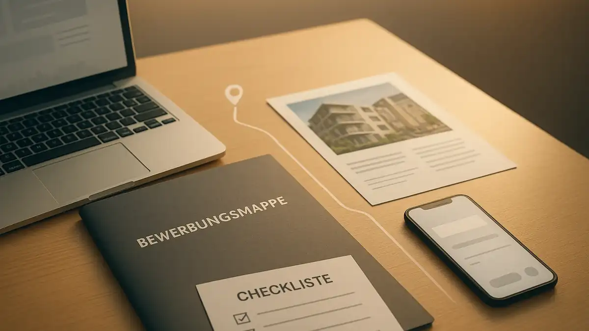 Illustration: Düsseldorf: 5 Filter‑Settings, die dir sofort mehr passende Inserate zeigen – Bewerbungsmappe (PDF), Dokumente, Checkliste