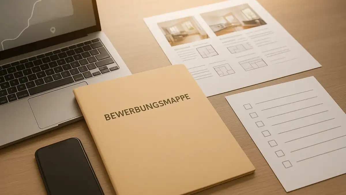 Illustration: Düsseldorf als Student: So findest du schneller eine Wohnung als 90% der Bewerber – Bewerbungsmappe (PDF), Dokumente, Checkliste