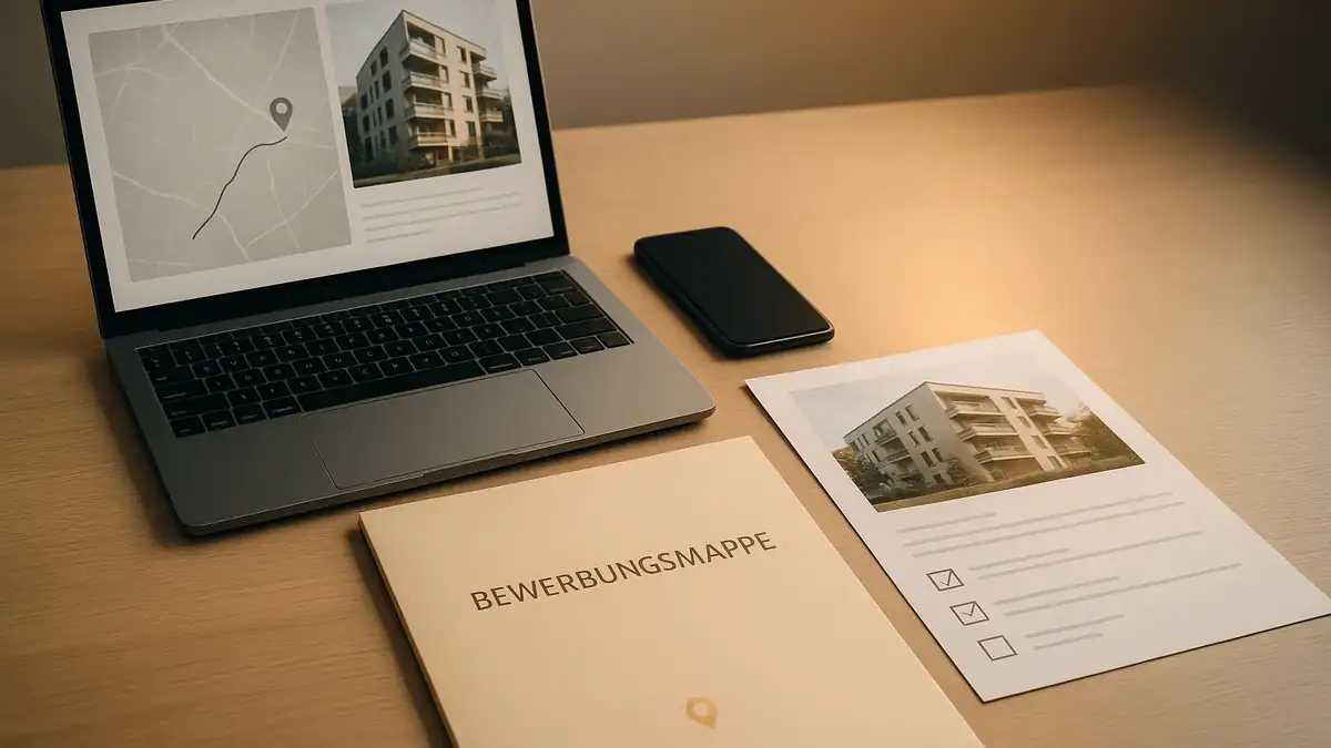 Illustration: Köln‑Wohnung als Student: Mit diesen 7 Moves bekommst du schneller Termine – Bewerbungsmappe (PDF), Dokumente, Checkliste