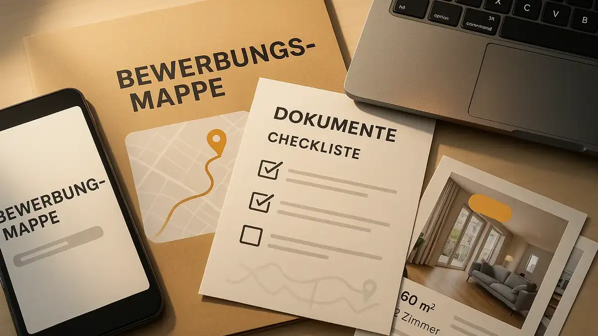 Illustration: Mieten in Wilhelmsburg: Industrienähe, Entwicklungspotenzial & worauf du achten solltest – Bewerbungsmappe (PDF), Dokumente, Checkliste