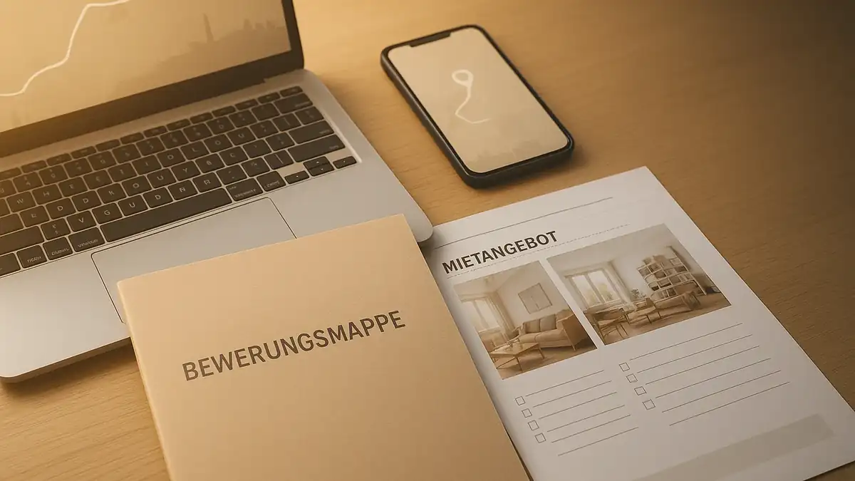 Illustration: Mieten in Prenzlauer Berg: Familienfreundlich, teuer, begehrt – so steigen deine Chancen trotzdem – Bewerbungsmappe (PDF), Dokumente, Checkliste