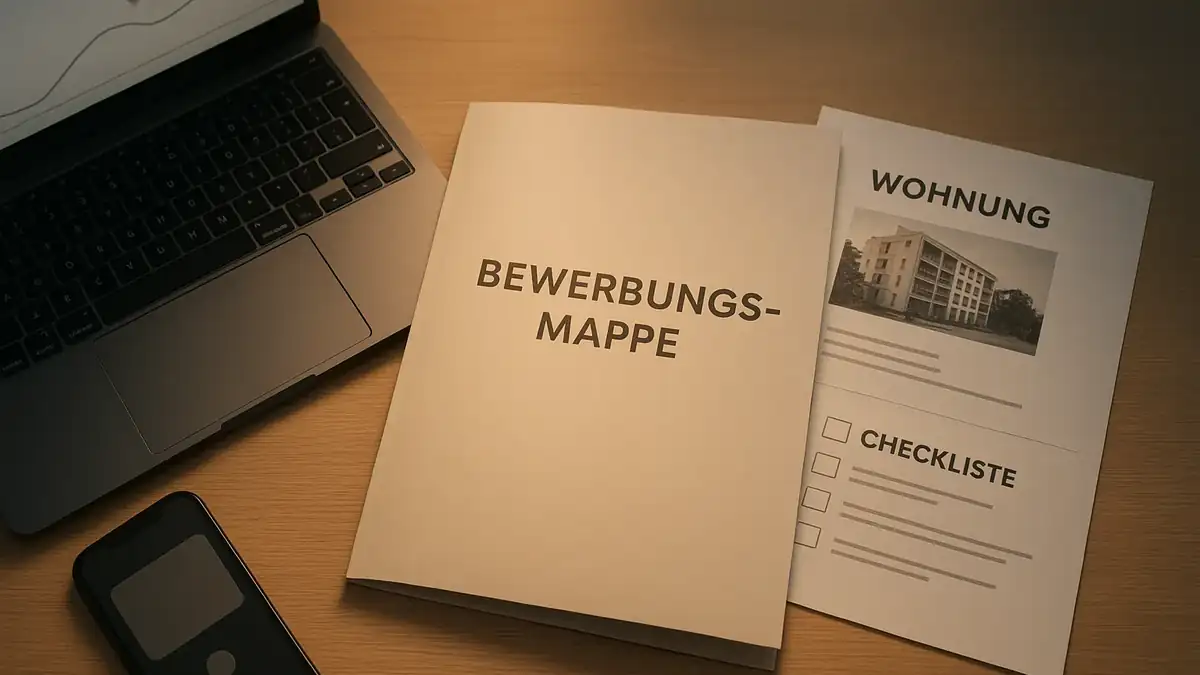 Illustration: Möbliert wohnen in Berlin: Preise, Vertrag, Dauer – was du wissen musst – Bewerbungsmappe (PDF), Dokumente, Checkliste