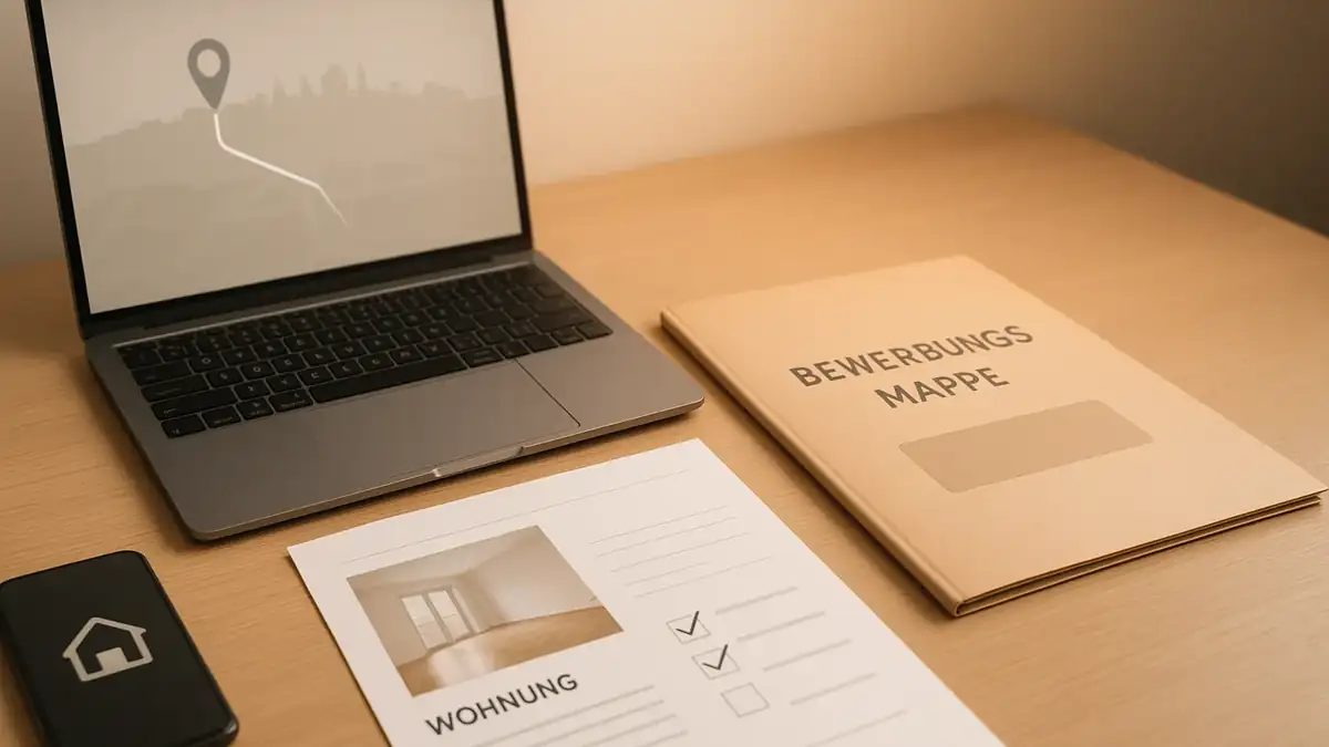 Illustration: Schneller zur Wohnung: Der Berlin‑Workflow, den die meisten nicht nutzen – Bewerbungsmappe (PDF), Dokumente, Checkliste