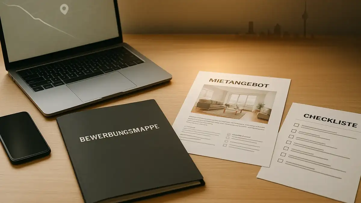 Illustration: Übergangslösungen in Berlin: Möbliert wohnen ohne Stress – die besten Wege – Bewerbungsmappe (PDF), Dokumente, Checkliste