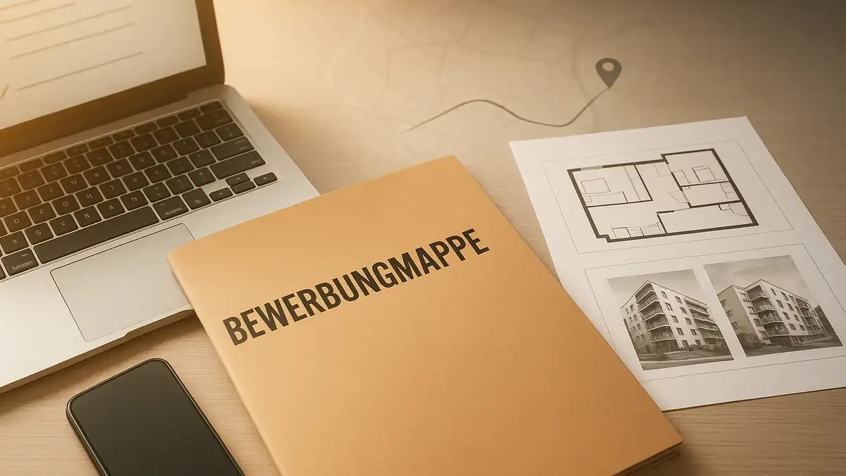 Illustration: Von 0 zur Wohnung: Schritt-für-Schritt Plan für Berlin (ohne Stress) – Bewerbungsmappe (PDF), Dokumente, Checkliste