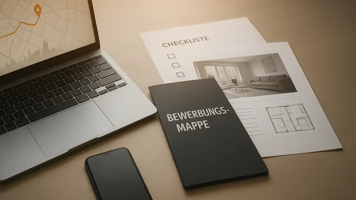 Illustration: Wohnung in Berlin in 7 Tagen? So baust du eine Bewerbung, die Vermieter wirklich öffnen – Bewerbungsmappe (PDF), Dokumente, Checkliste