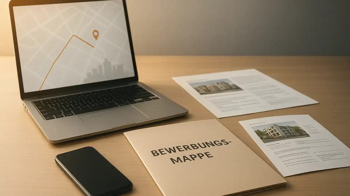 Illustration: Wohnung finden in Köln ohne Stress: Die besten Alternativen zu den großen Portalen – Bewerbungsmappe (PDF), Dokumente, Checkliste