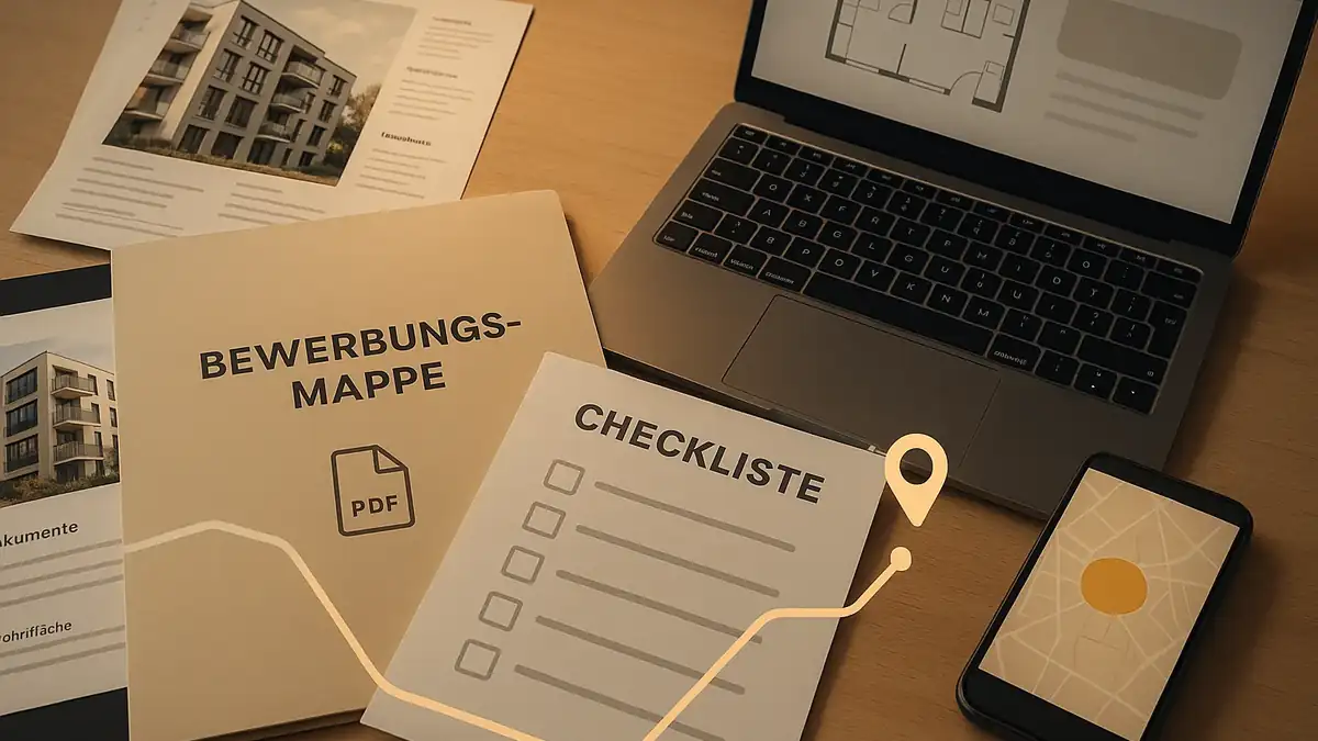 Illustration: Wohnung finden in Reinickendorf 2026: Speed‑Workflow, Bewerbungsmappe & Checkliste – Bewerbungsmappe (PDF), Dokumente, Checkliste