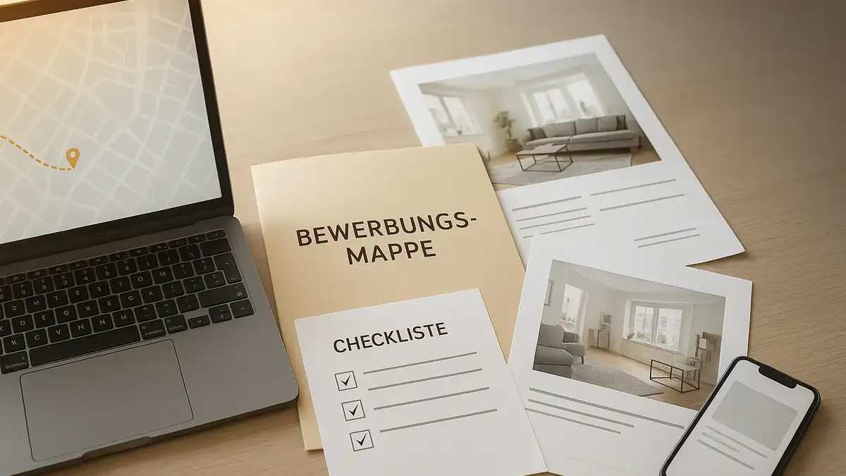 Illustration: Wohnung weg? So findest du in Berlin kurzfristig eine Lösung (ohne Risiko) – Bewerbungsmappe (PDF), Dokumente, Checkliste