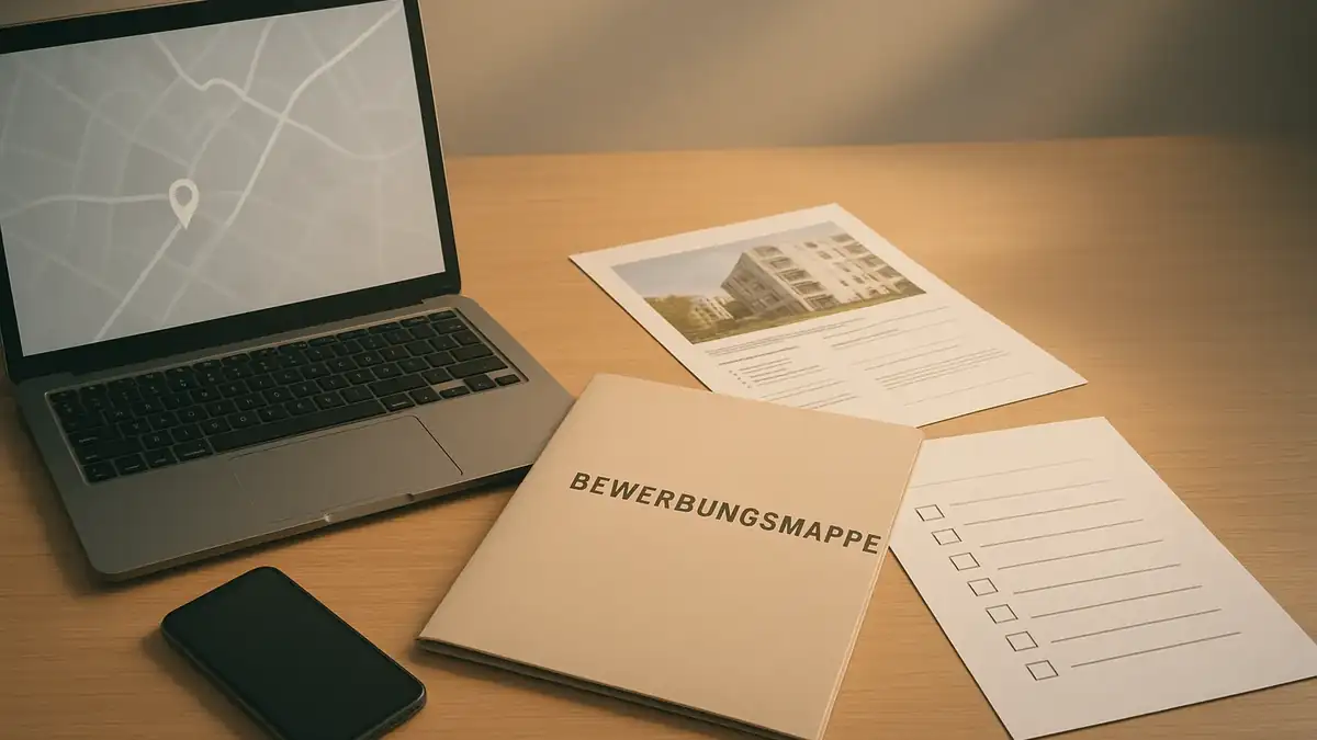 Illustration: Wohnungssuche in Marzahn: Günstiger als Durchschnitt, große Bestände & typische Vorurteile – Bewerbungsmappe (PDF), Dokumente, Checkliste